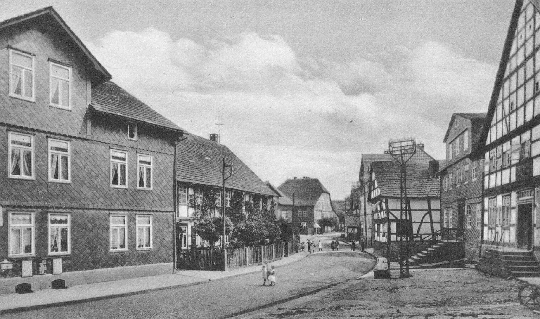 Die Raabestraße in Eschershausen um 1920